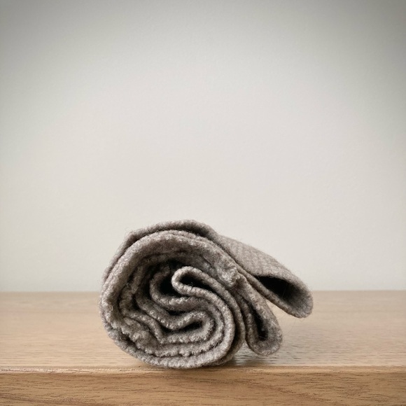 joodito 100% wool mini ribbed tube scarf high cowl collar shawl beige camel tan - Picture 7 of 8